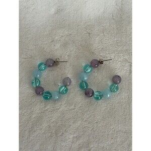 Vintage AVON Fascination Curved Hoop Stud Earrings